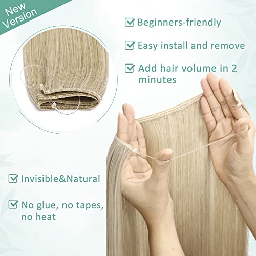 Curly Synthetic Halo Hair Extensions - Image 14