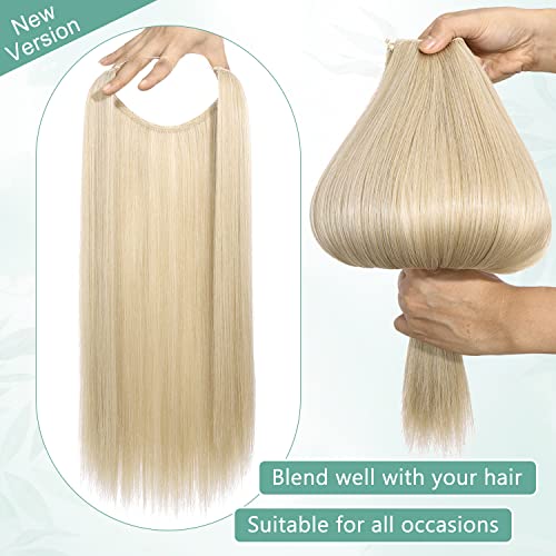 Curly Synthetic Halo Hair Extensions - Image 15