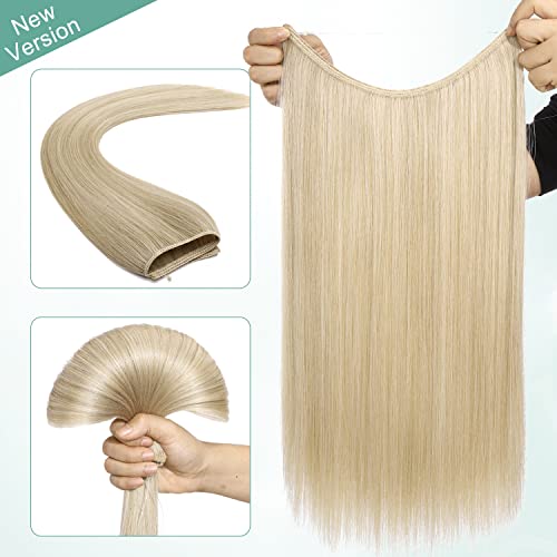Curly Synthetic Halo Hair Extensions - Image 16
