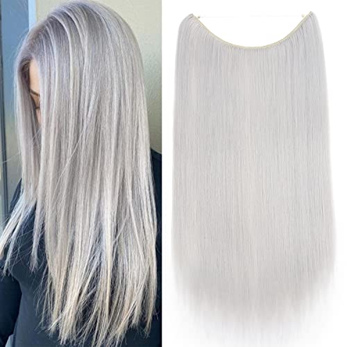 Curly Synthetic Halo Hair Extensions - Image 17
