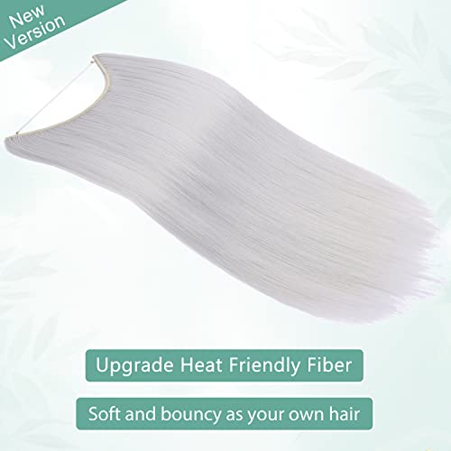 Curly Synthetic Halo Hair Extensions - Image 18