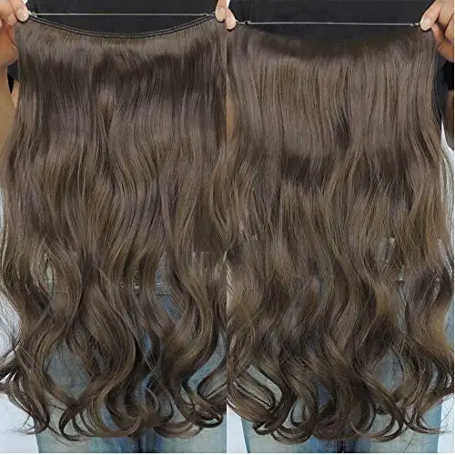 Curly Synthetic Halo Hair Extensions  20" - Image 21