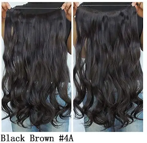 Curly Synthetic Halo Hair Extensions  20" - Image 23