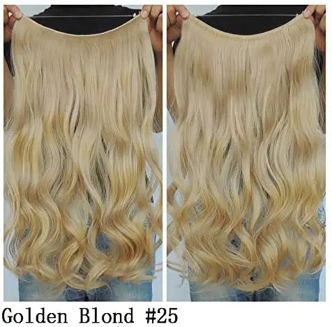 Curly Synthetic Halo Hair Extensions  20" - Image 24