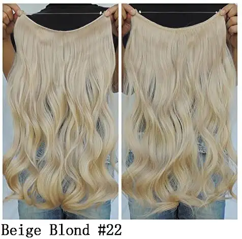 Curly Synthetic Halo Hair Extensions  20" - Image 25