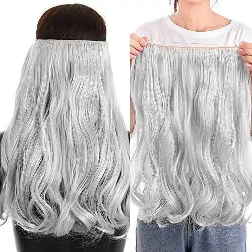 Curly Synthetic Halo Hair Extensions  20" - Image 31