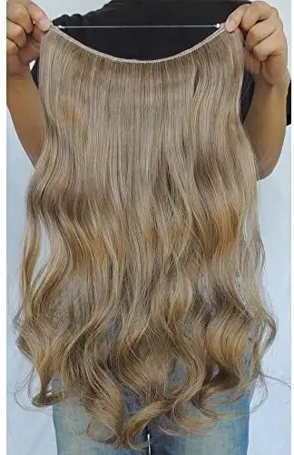 Curly Synthetic Halo Hair Extensions  20" - Image 5