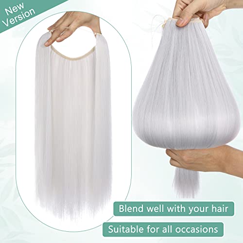 Curly Synthetic Halo Hair Extensions - Image 20