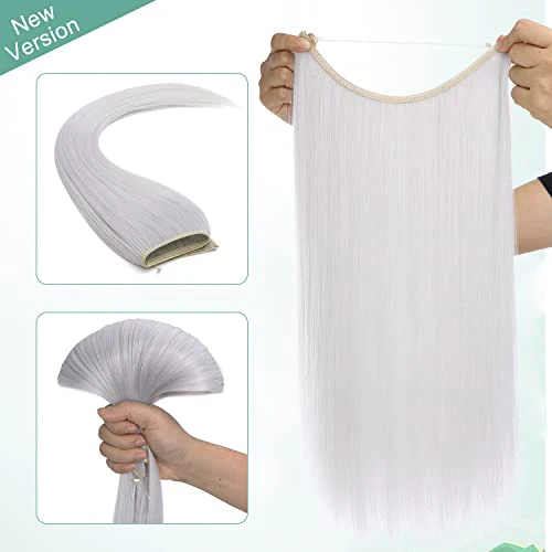 Curly Synthetic Halo Hair Extensions - Image 21