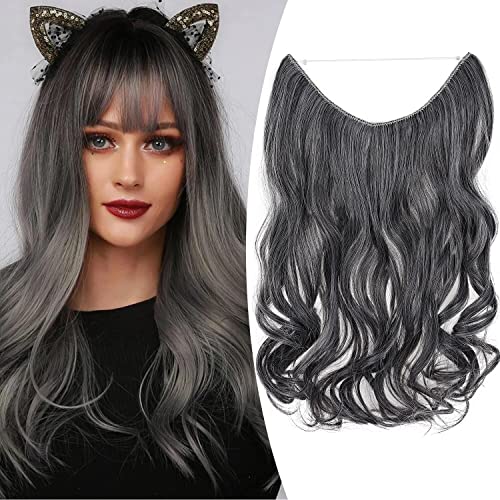 Curly Synthetic Halo Hair Extensions - Image 22