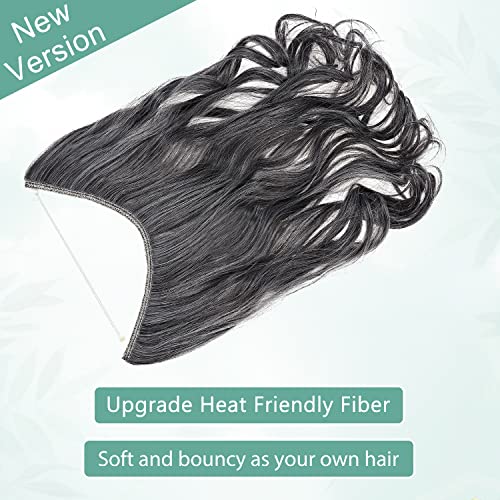 Curly Synthetic Halo Hair Extensions - Image 23