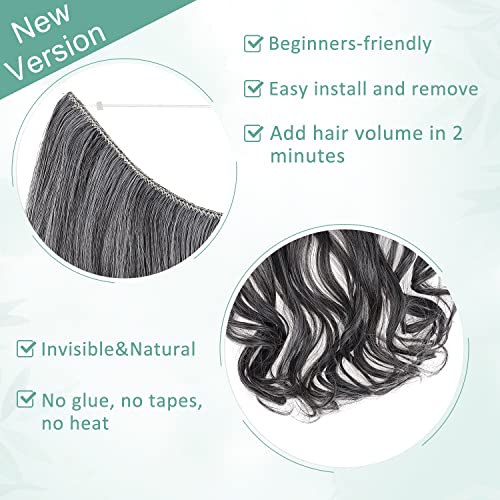 Curly Synthetic Halo Hair Extensions - Image 26