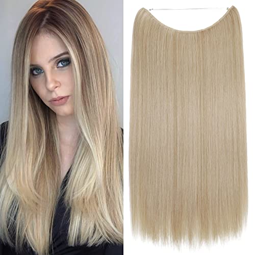 Curly Synthetic Halo Hair Extensions - Image 27