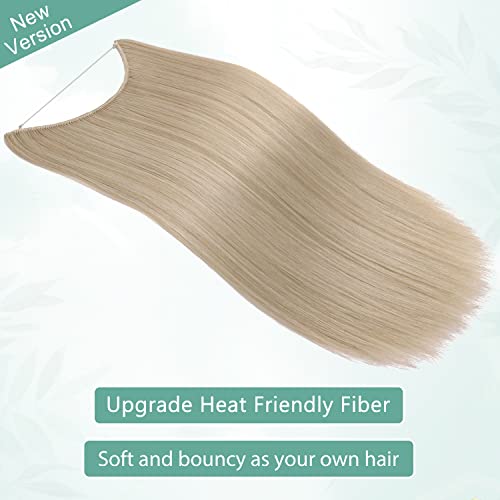 Curly Synthetic Halo Hair Extensions - Image 28