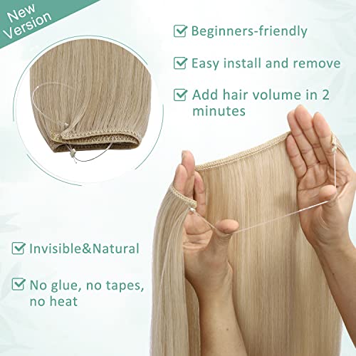 Curly Synthetic Halo Hair Extensions - Image 29