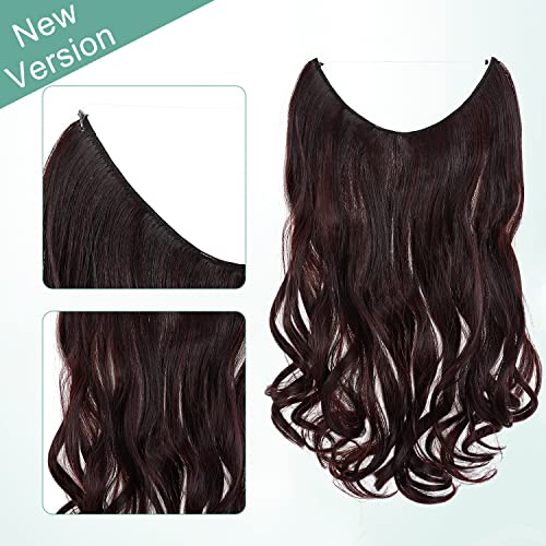Curly Synthetic Halo Hair Extensions - Image 3