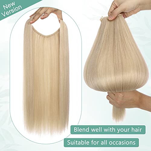 Curly Synthetic Halo Hair Extensions - Image 30