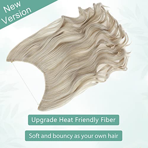 Curly Synthetic Halo Hair Extensions - Image 33