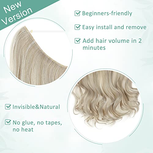 Curly Synthetic Halo Hair Extensions - Image 35
