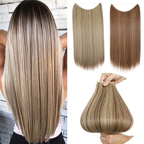 Curly Synthetic Halo Hair Extensions - Image 36