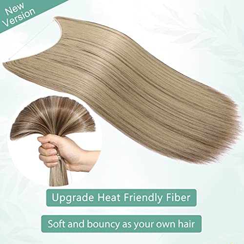 Curly Synthetic Halo Hair Extensions - Image 38