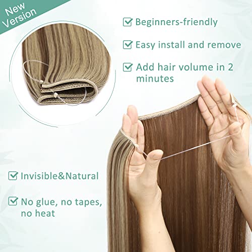 Curly Synthetic Halo Hair Extensions - Image 39