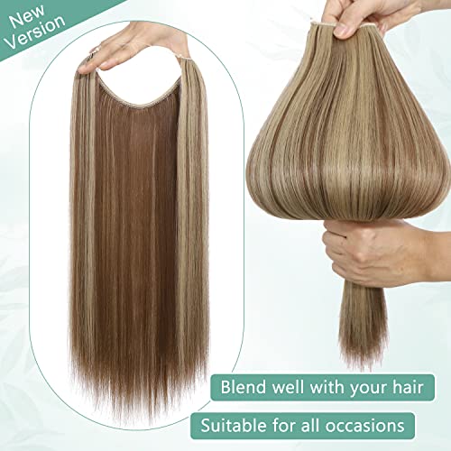 Curly Synthetic Halo Hair Extensions - Image 40