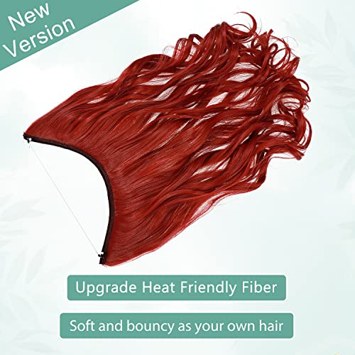 Curly Synthetic Halo Hair Extensions - Image 42