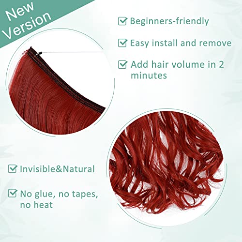 Curly Synthetic Halo Hair Extensions - Image 45