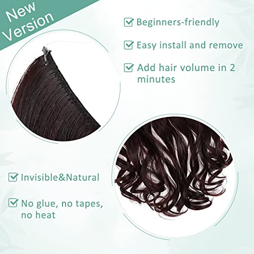 Curly Synthetic Halo Hair Extensions - Image 5