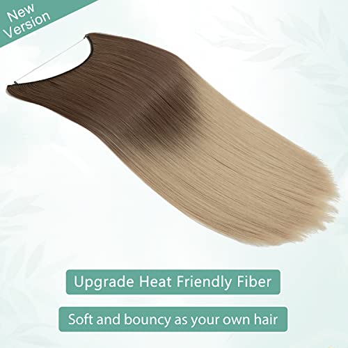 Curly Synthetic Halo Hair Extensions - Image 52