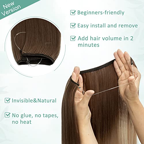 Curly Synthetic Halo Hair Extensions - Image 53