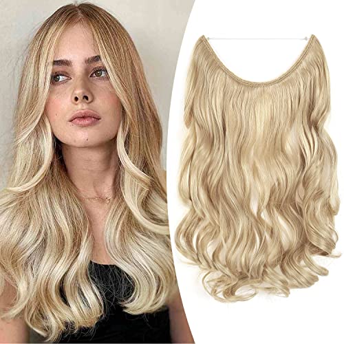 Curly Synthetic Halo Hair Extensions - Image 56
