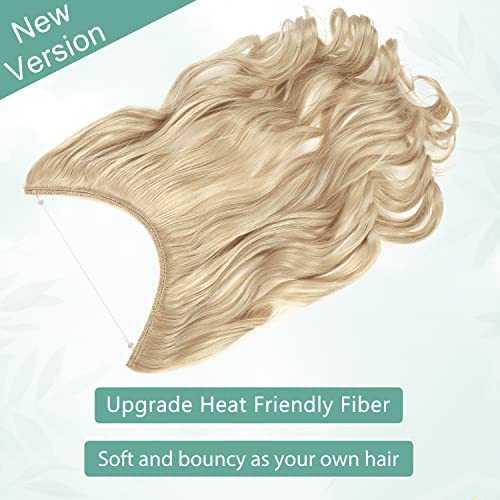 Curly Synthetic Halo Hair Extensions - Image 57