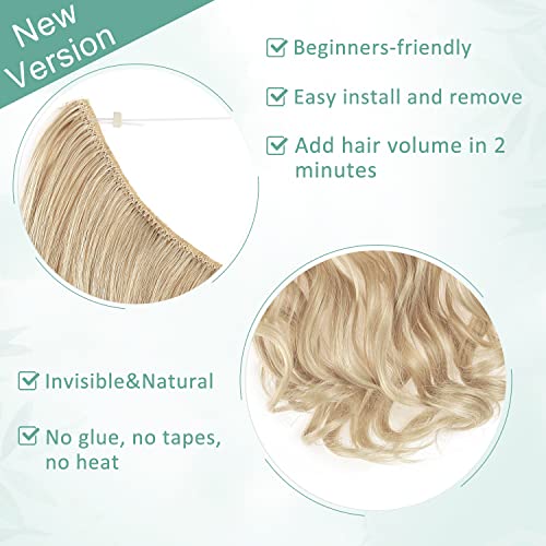 Curly Synthetic Halo Hair Extensions - Image 60