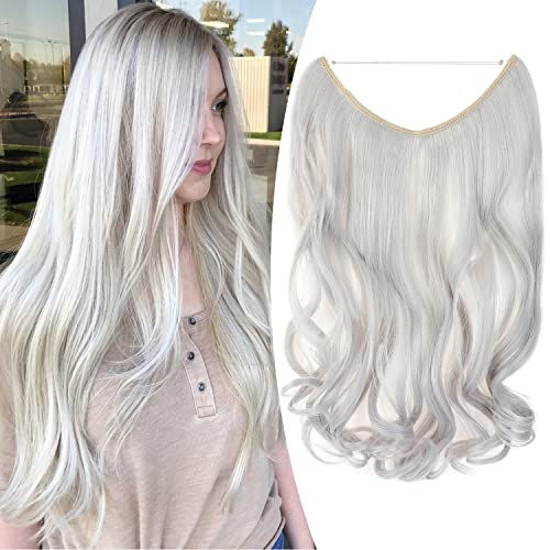 Curly Synthetic Halo Hair Extensions - Image 7
