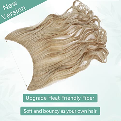 Curly Synthetic Halo Hair Extensions - Image 72