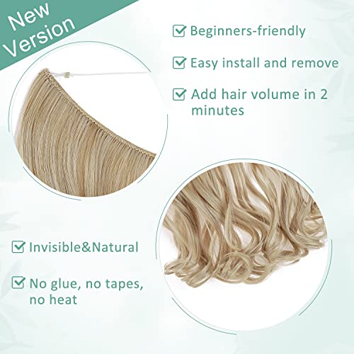 Curly Synthetic Halo Hair Extensions - Image 75