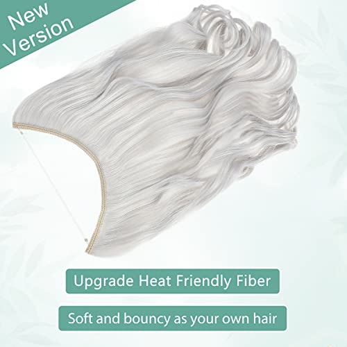 Curly Synthetic Halo Hair Extensions - Image 8