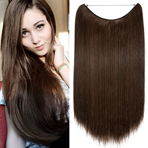 Curly Synthetic Halo Hair Extensions - Image 81