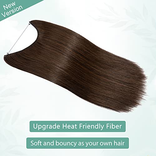 Curly Synthetic Halo Hair Extensions - Image 82