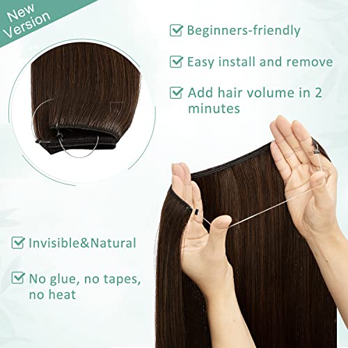 Curly Synthetic Halo Hair Extensions - Image 83