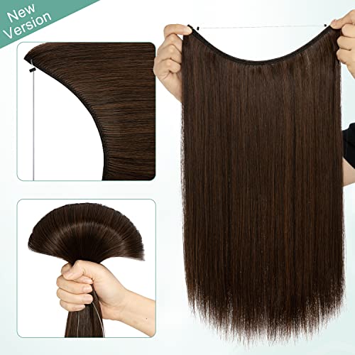 Curly Synthetic Halo Hair Extensions - Image 85