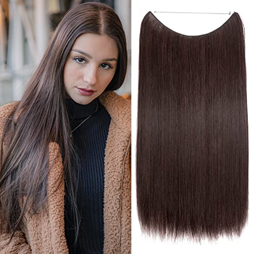 Curly Synthetic Halo Hair Extensions - Image 86
