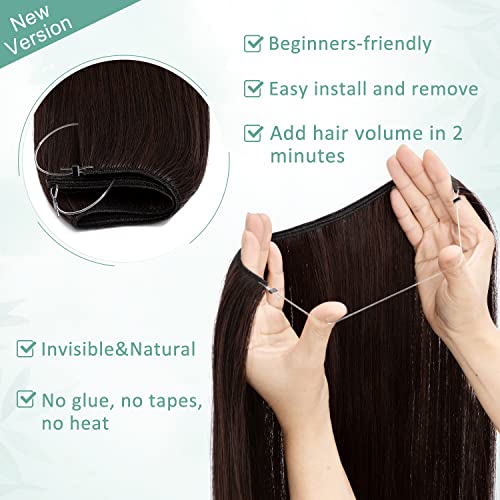 Curly Synthetic Halo Hair Extensions - Image 88
