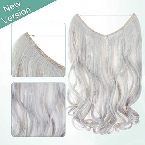 Curly Synthetic Halo Hair Extensions - Image 9