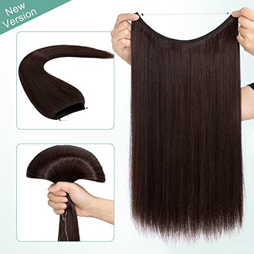 Curly Synthetic Halo Hair Extensions - Image 90