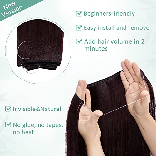 Curly Synthetic Halo Hair Extensions - Image 93
