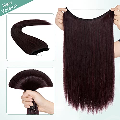 Curly Synthetic Halo Hair Extensions - Image 95