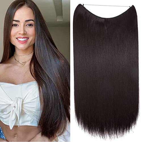 Curly Synthetic Halo Hair Extensions - Image 96